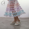 Susanfang crochet craft flat shoes AW21SHO05CORWHT